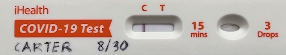 negative COVID test
